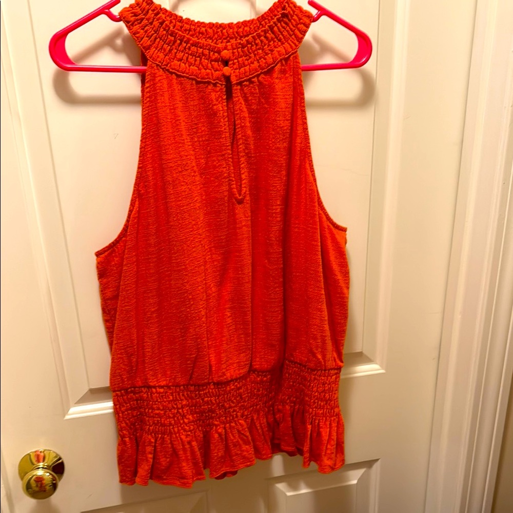 Orange Sleeveless Women's Top